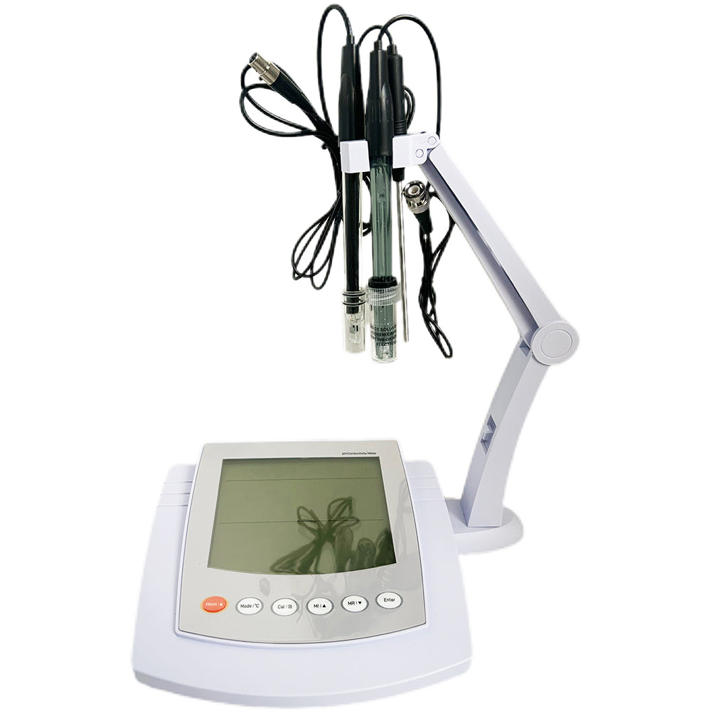 VTSYIQI Laboratory Multiparameter Water Quality Analyzer Multiparameter Water Quality Meter with Conductivity Standard Solutions Range -2.000 to 20.000 pH Resolution 0.001/0.01/0.1 pH for Measuring pH mV Conductivity TDS