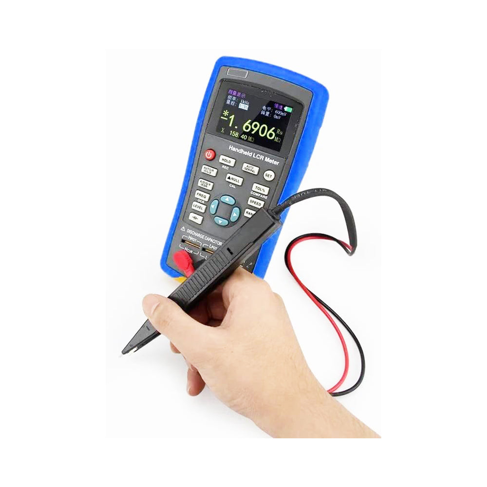 VTSYIQI Handheld LCR Meter Inductance Resistance Capacitance Meter with Testing Frequency 100Hz 120Hz 1KHz 10KHz Basic Accuracy 0.2% DCR Mode Electrolytic Capacitor Mode USB Communication Interface