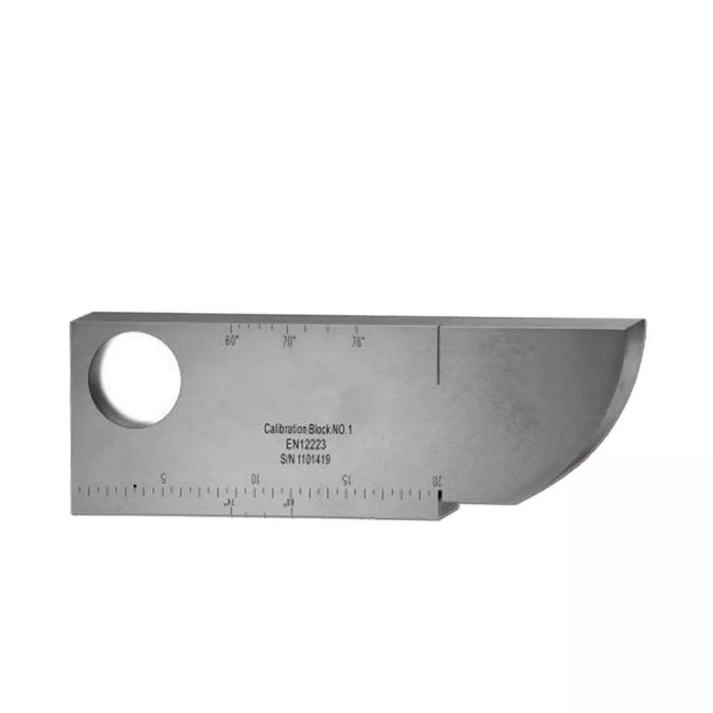 VTSYIQI Calibration Test Block for Ultrasonic Flaw Detector with 1018 Steel Test Block Hole Diameter 1.5mm According to ISO 2400 for Calibrating Ultrasonic Flaw Detection Equipment in Both Laboratory and On-site Conditions