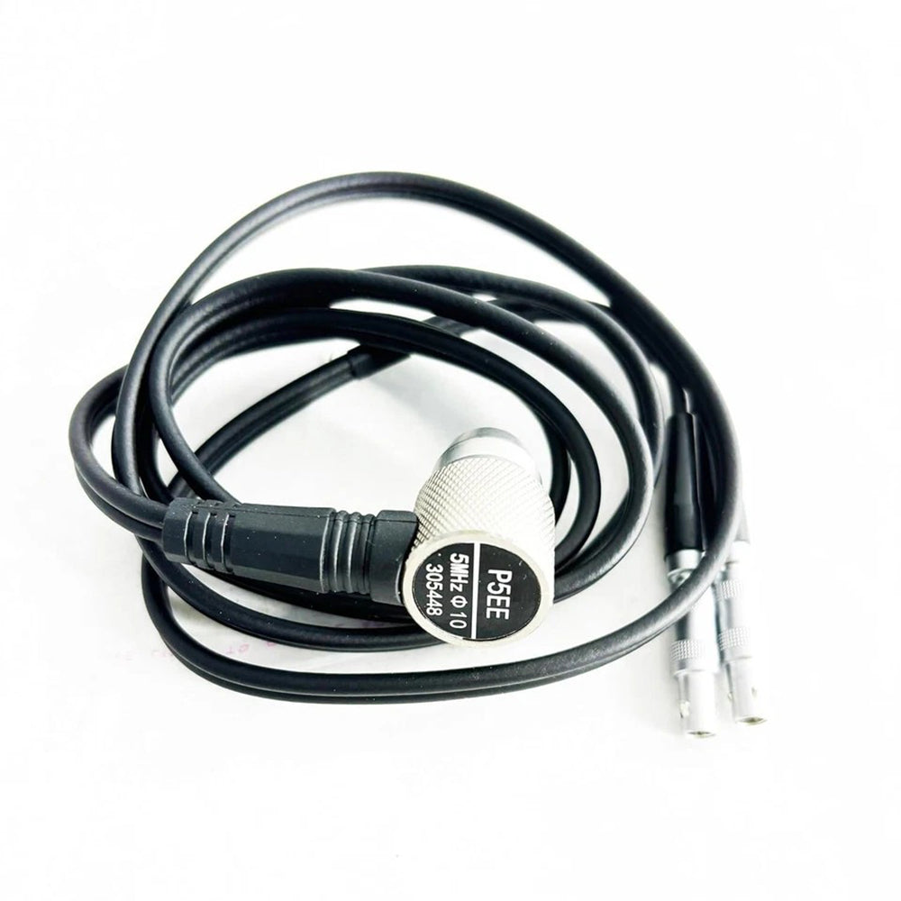 VTSYIQI Through Coating Ultrasonic Thickness Gauge Transducer Sensor Narrow-pulse Probe for Penetration Coating Thickness Measurement with Frequency 5MHz Dimensions 10mm Measuring Range 0.65-600mm(P-E) 3-30mm(E-E)
