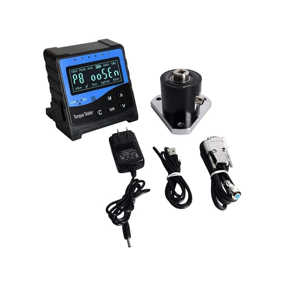 VTSYIQI Digital Torque Wrench Calibrator Torque Wrench Calibration with Torque Range 220~2200N.m 2000 Group Data Storage Connector Size 1 Output Function USB Line Three Units Nm, Kgf.cm, lbf.in. Operation Mode Peak Hold MAX Track Modes