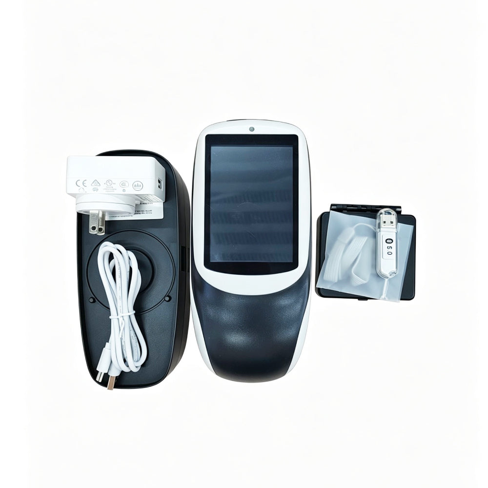 VTSYIQI Tri-angle Spectrophotometer Car Paint Spectrophotometer with Color Measuring Angle 25° 45° 110° Repeatability 0.04 Measuring Aperture Φ12mm Large Capacity Data Storage USB Interface for Metallic Pearlescent Etc Complex Color