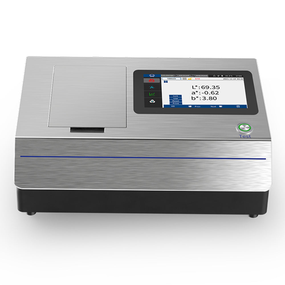VTSYIQI Liquid Spectrophotometer Liquid Colorimeter with Chroma Value within ΔE*ab 0.01 Standard Deviation within 0.05% Half Bandwidth 5nm Wavelength Range 360-780 nm Measuring Aperture Transmission Φ10mm for Liquid Chromaticity Measurement