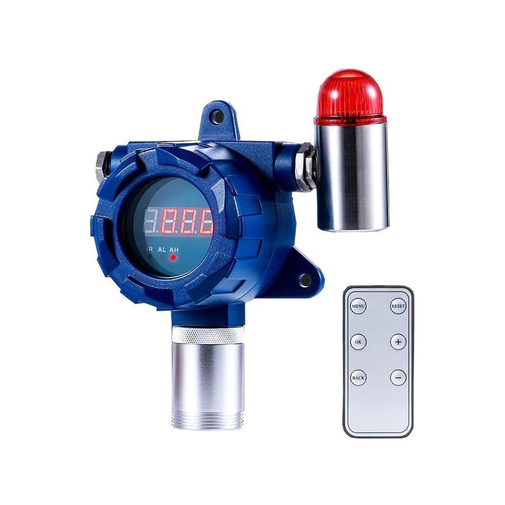 VTSYIQI Ozone Gas Detector O3 Leak Detector with Measuring Range 0-20ppm Resolution 0.01ppm 4-20mA and RS485 Output Sound & Light Alarm Protection Class IP65 High Brightness Digital Tube Display Electrochemical Principle
