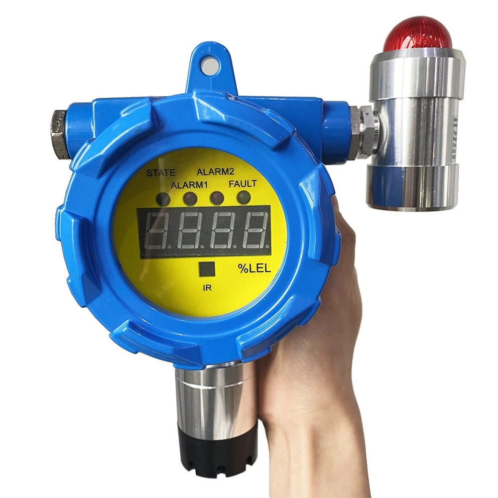 VTSYIQI CH4 Gas Detector Fixed Methane Gas Detector with Sound and Light Alarm Lights Measuring Range 0-100%LEL Resolution 1%LEL Installation Method Wall-mounted