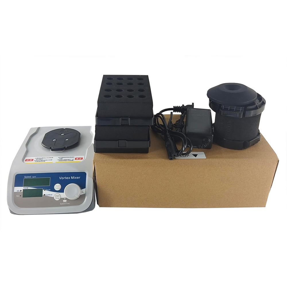 VTSYIQI Lab Vortex Mixer Lab Vortexer with 6 Standard Modules Speed Range 200-3000r/min.±15rpm Orbital Diameter 4.6mm Digital Timing 1S-999min Automatic Identification Function Fastest Acceleration Time ≤3s