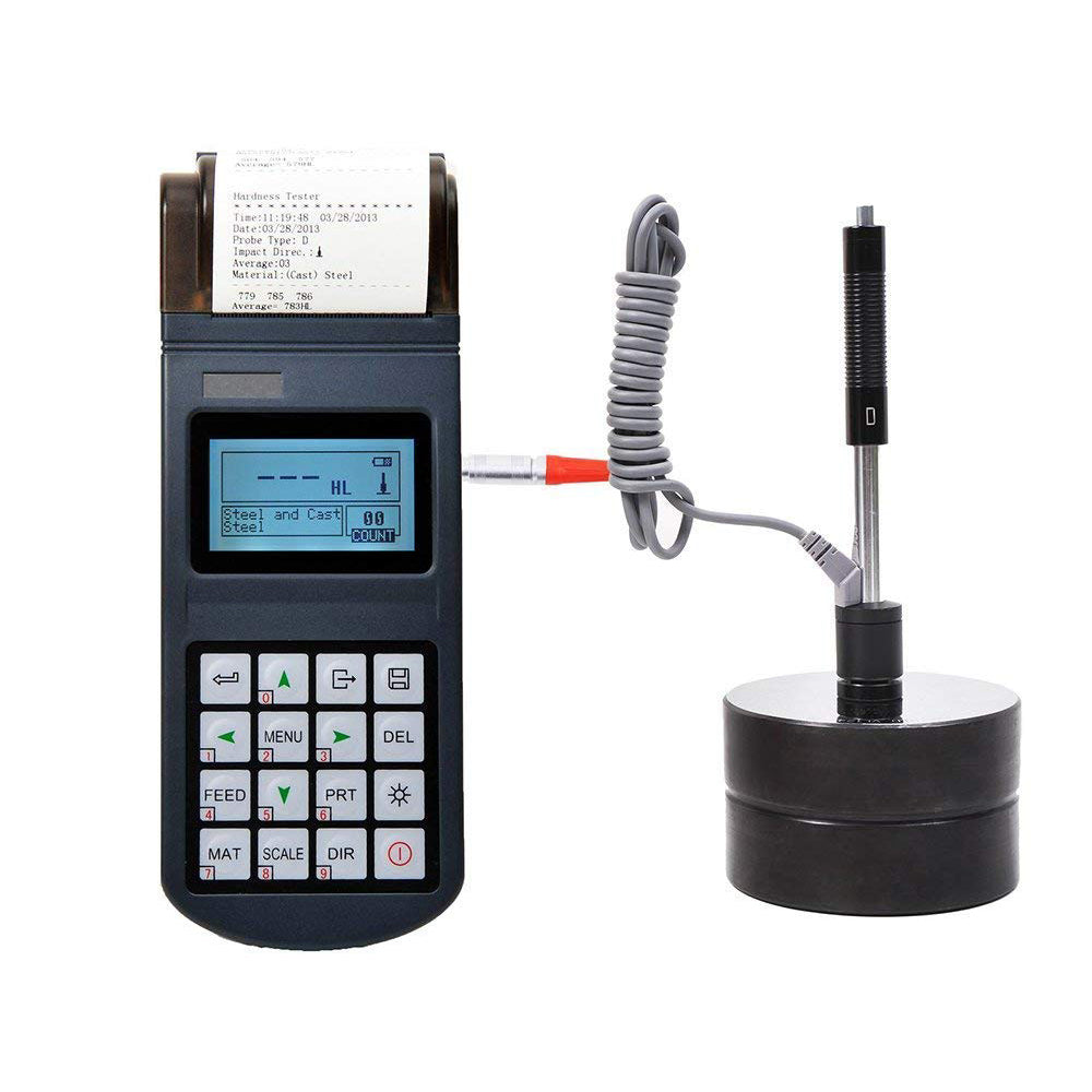 VTSYIQI Leeb Hardness Tester with Printer Function Memory 373 to 2688 Group HL HRC HRB HRA HV HB HS Portable Hardness Testing Instrument 170 to 960HLD Built-in Thermal Printer
