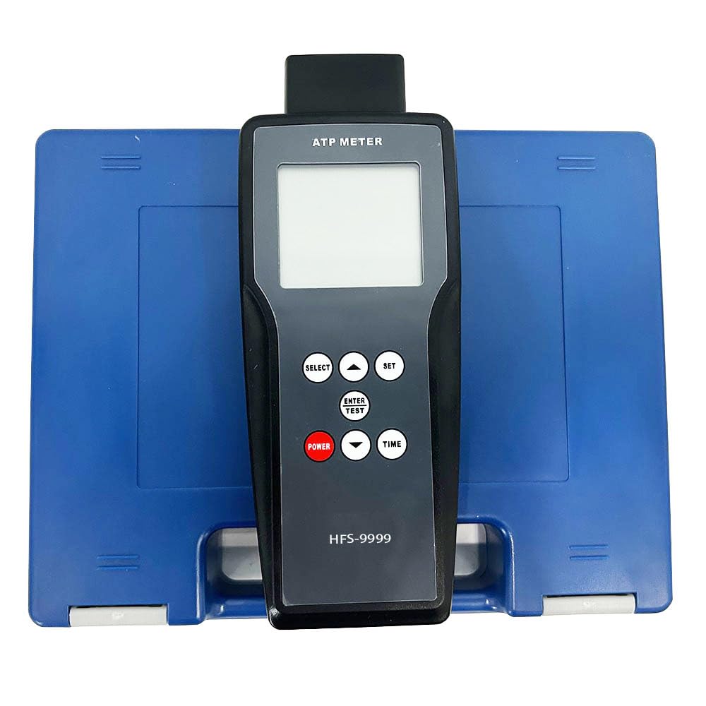 VTSYIQI Fluorescence Detector Handheld ATP Analyzer with 0RLU~9999 RLU Range Precision 4X10-18 MOL ATP Tests Seafood Vegetables Containers in Seafood Markets Farms Catering Establishments