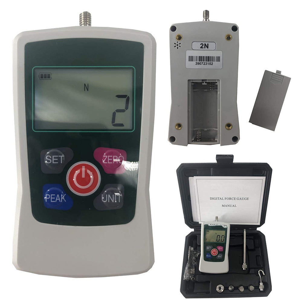 VTSYIQI Digital Force Gauge 2N Push Pull Gauge Tester With Accuracy ±1％ for Tension and Compression Load Test