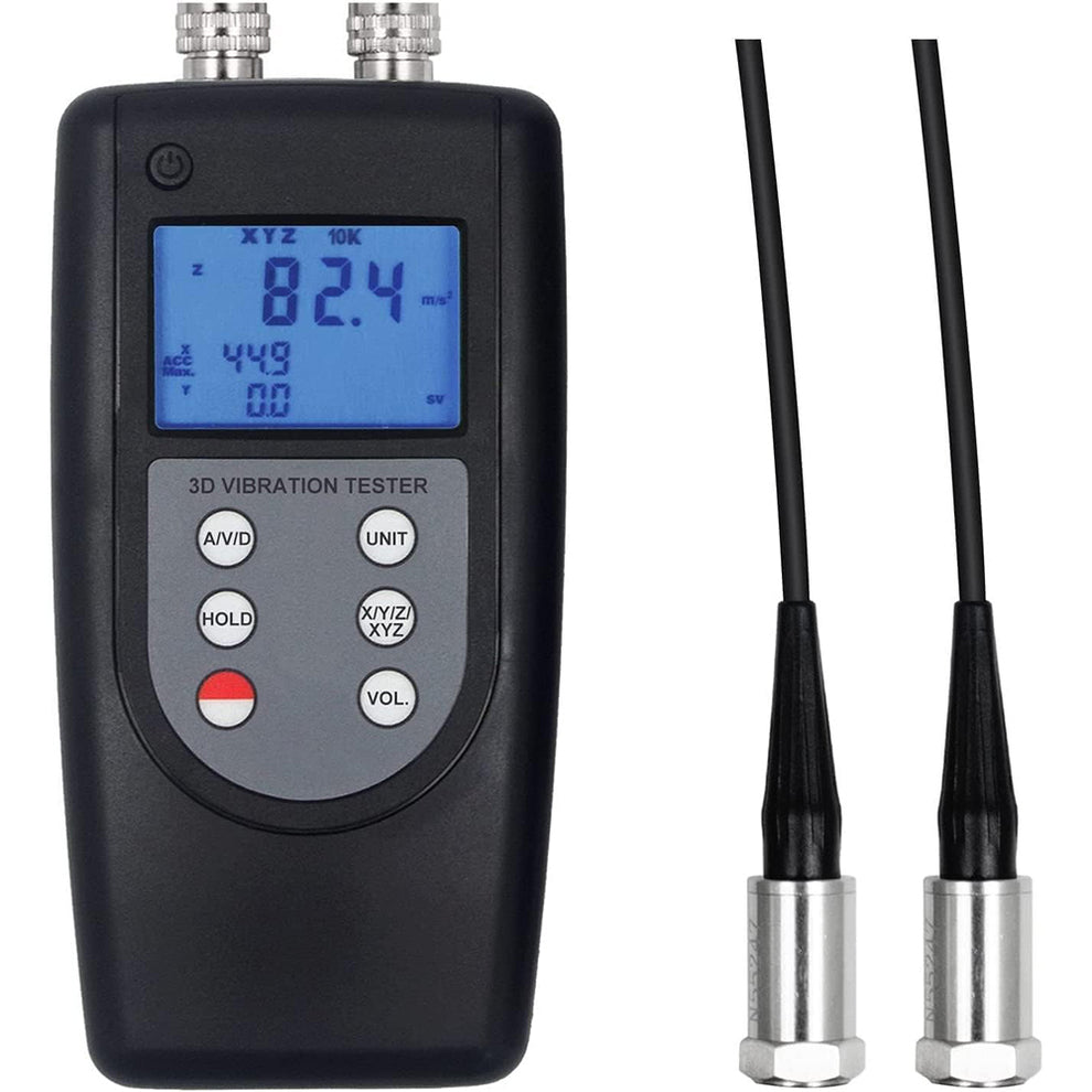 VTSYIQI Digital 3D Vibration Meter Data Logger Double Channel Vibromet