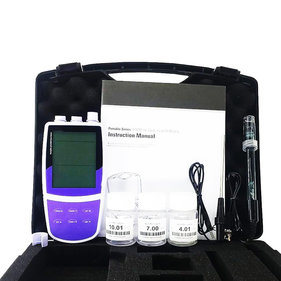 VTSYIQI Portable Cadmium Ion Meter Cd Ion Concentration Meter with Resolution 0.001 0.01 0.1 1 Automatic Calibration Fluid Range 0.1 to 11200 ppm Accuracy±1% F.S. 2 to 5 Points Calibration for Testing Cd Ion