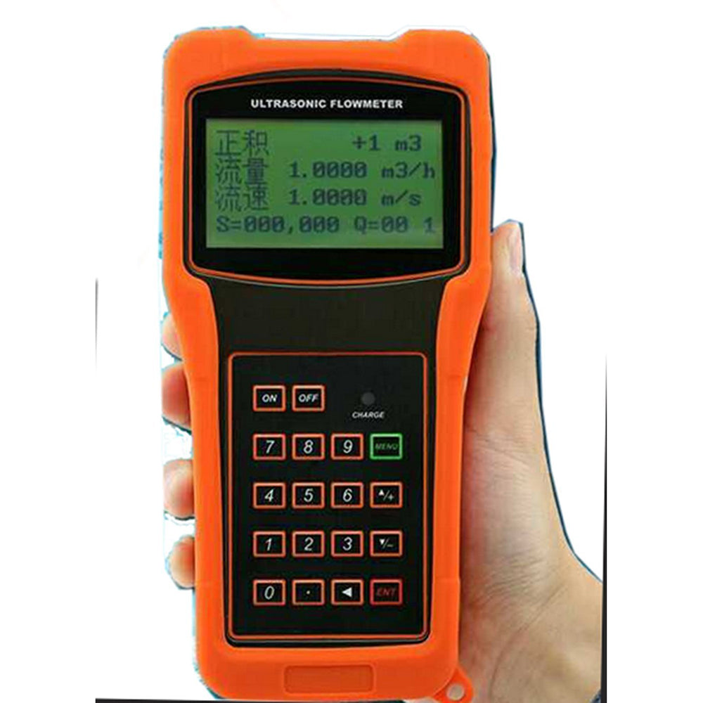 VTSYIQI Digital Portable Ultrasonic Liquid Flow Meter Flowmeter With Transducer DN25 to 100mm 0.59-3.93in