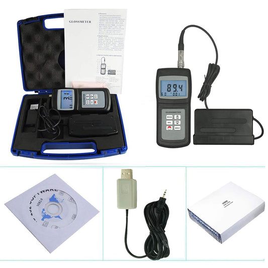 VTSYIQI 60 Degrees Glossmeter Gloss Meter with USB Data Cable and Software