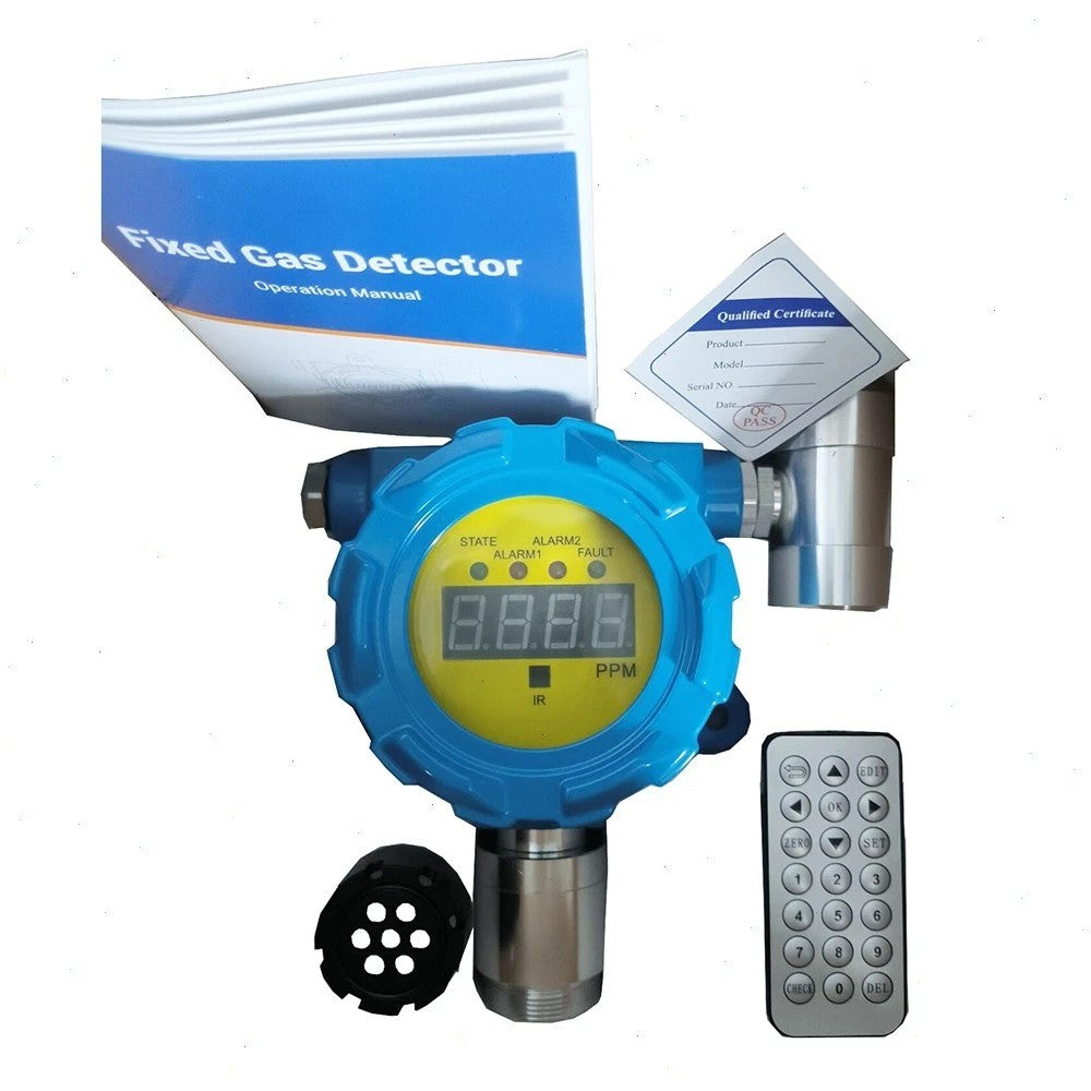 VTSYIQI Infrared CO2 Gas Detector Fixed Infrared Carbon Dioxide Gas Detector with Measuring Range 0 to 5000ppm Resolution 2%ppm L-alarm 1000ppm H-alarm 2000ppm Single Input 4~20mA and RS485