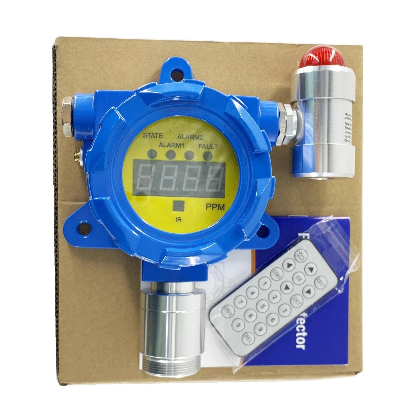 VTSYIQI CO Gas Detector Fixed Carbon Monoxide Gas Leak Detector with Measuring Range 0-1000PPM Sound and Light Alarm Resolution 1ppm L-Alarm 50ppm H-Alarm 150ppm Contact Output Free Contact Output