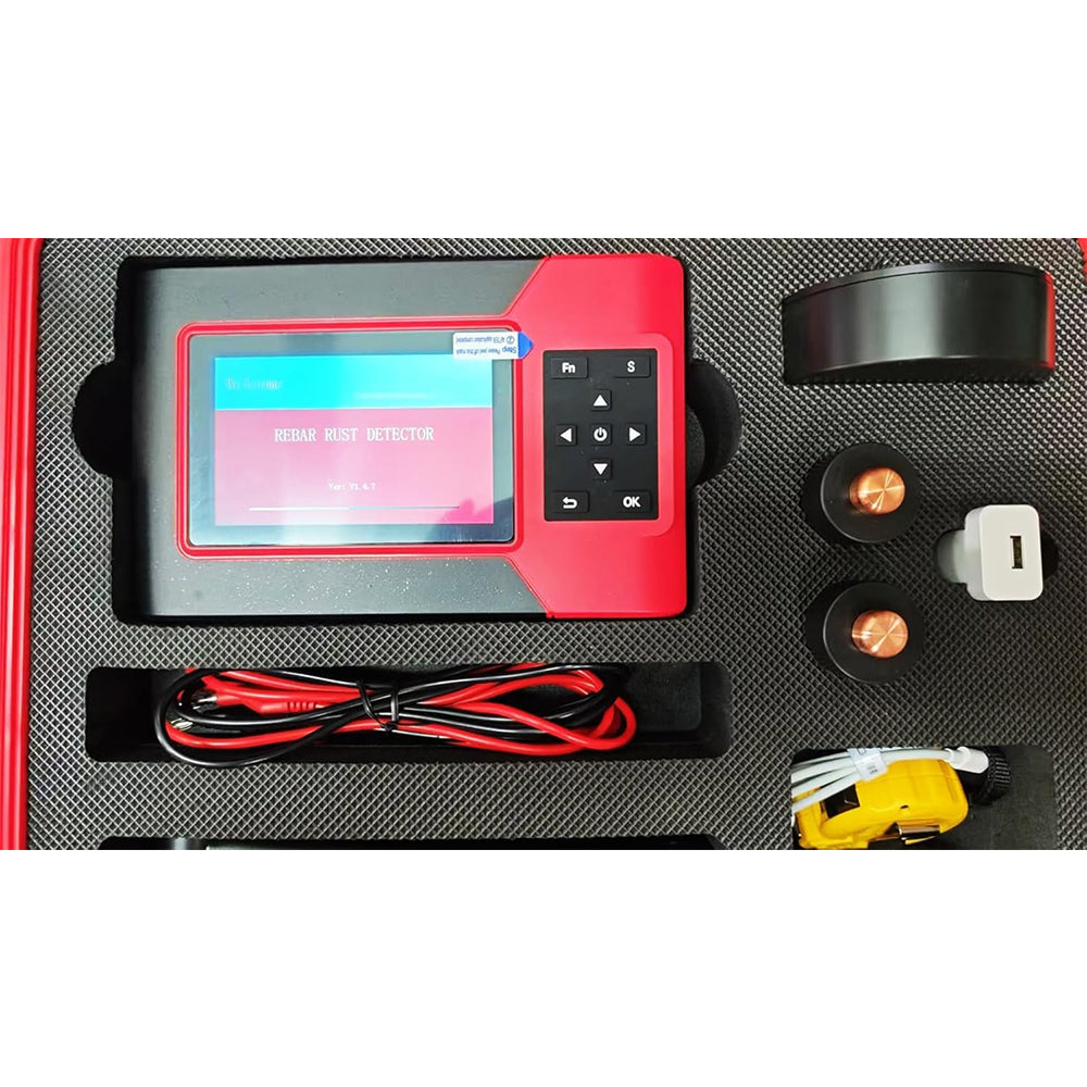 VTSYIQI Rebar Corrosion Detector Rebar Rust Detection Concrete Nondestructive Testing Instrument With Measure Potential ±1000mV Accuracy ±1mV JGJ/T152-2019 Standard For Corrosion Steel Bars Measure