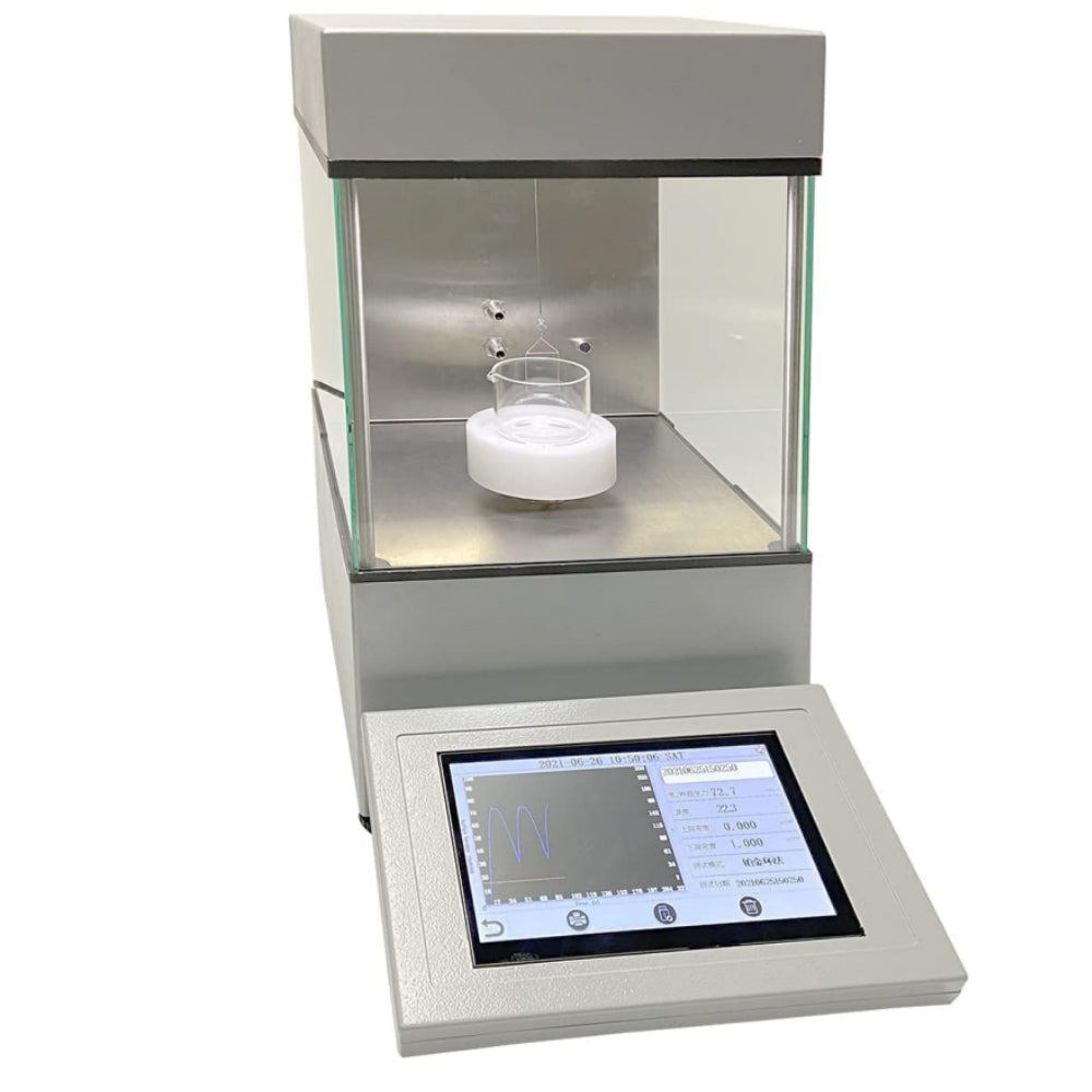 VTSYIQI Automatic Interfacial Tension Meter Du Nouy Tensiometer Surface Tension Meter with Testing Range 0 to 1000mN/m Accuracy 0.01mN/m U Disk 7 Inch Touch Screen Du Nouy Ring Method
