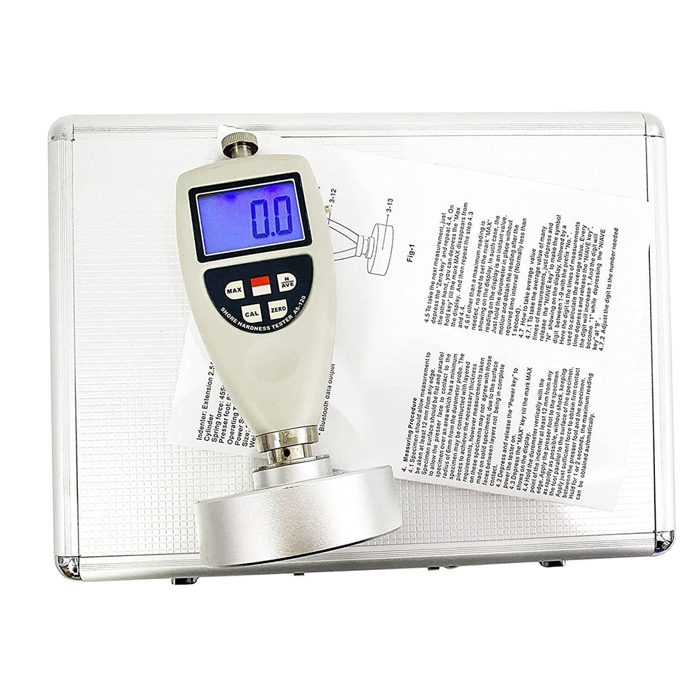 VTSYIQI Portable Shore F Hardness Tester Durometer for Measuring Soft Foam Material and Polyurethane Foam Rubber Products with Measurement Range 10 to 90HF Accuracy ≤±1HF Resolution 0.1HF