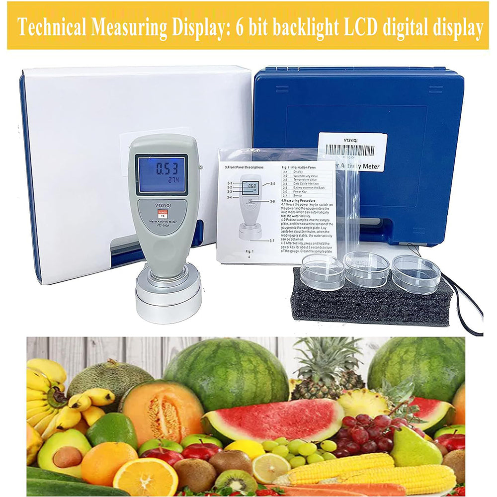 Activity Meter VTSYIQI Water Activity Meters Handheld Water Activity Meter with Accur