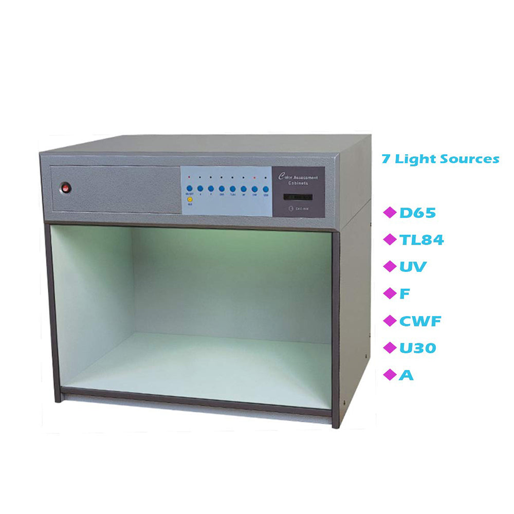 VTSYIQI Color Assessment Cabinet 7 Light Color Matching Box Color Ligh