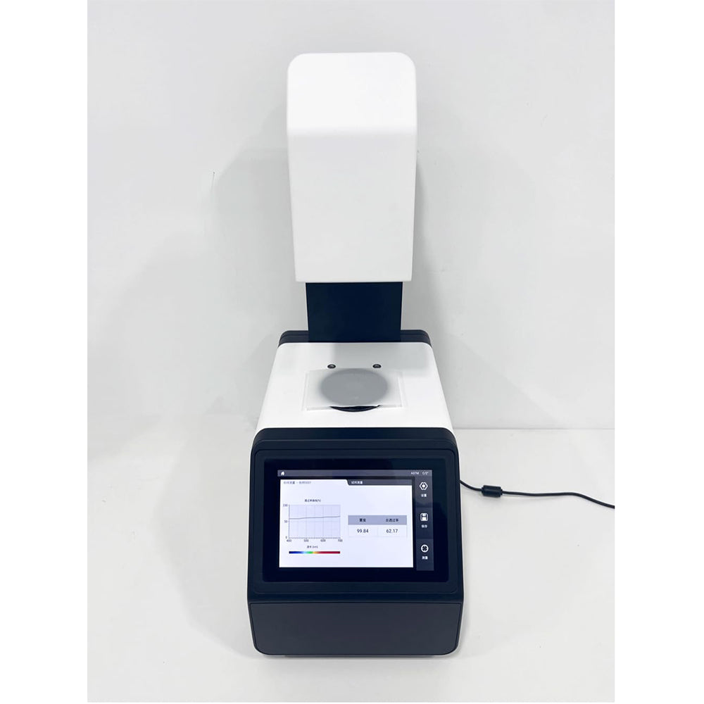 VTSYIQI Digital Color Hazemeter Transmittance Color Hazemeter with Haze Repeatability ≤0.03 Φ21mm Φ7mm Apertures Resolution 0.01% Touch Screen for Measuring Plastics Glass Films Etc