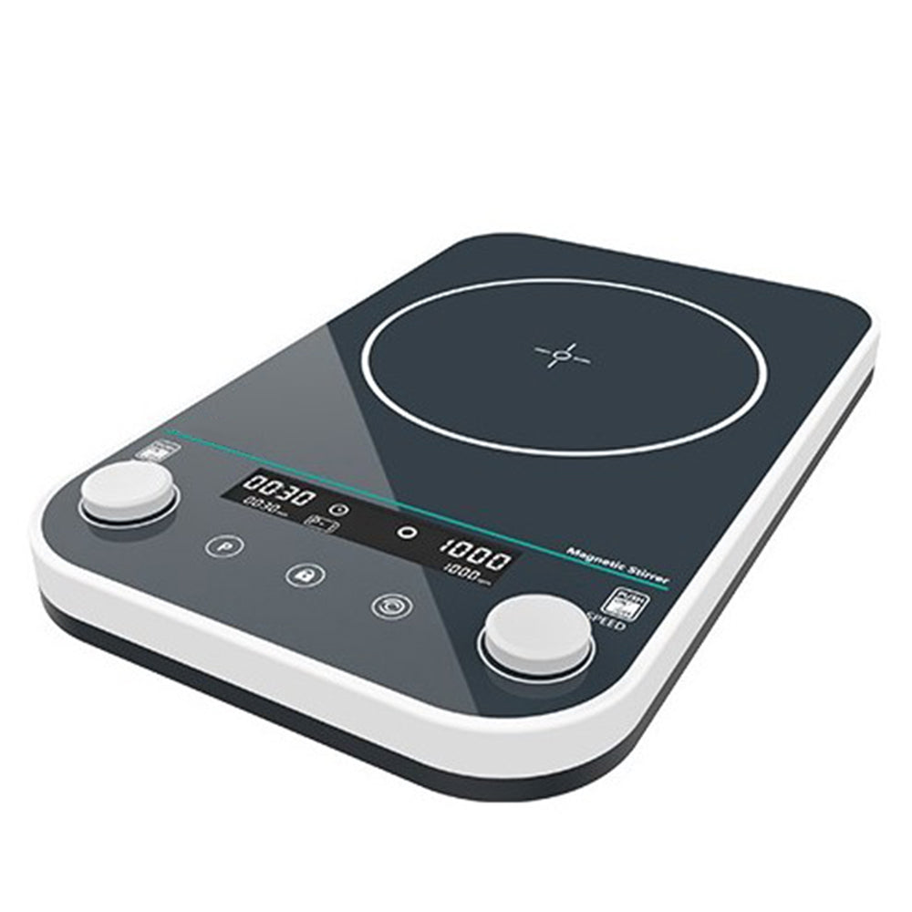 VTSYIQI Digital Magnetic Stirrers Large Volume Magnetic Stirrer with Max Capacity 2L Panel Material Tempered Glass Speed Range 50-1500rpm Speed Increment 5rpm Workplate Size 160*160mm Rotation Direction Two-way
