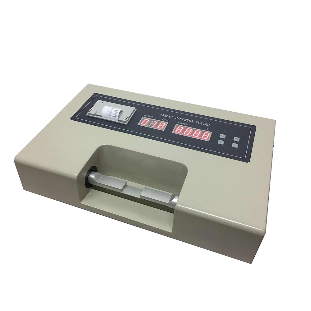 VTSYIQI Tablet Hardness Tester Gauge Meter Tablet Hardness Test Limits with Built-in Printer Hardness Range 2 to 200N Accuracy ±1.5% Automatic Statistic Printing for Detecting Tablet Breaking Hardness