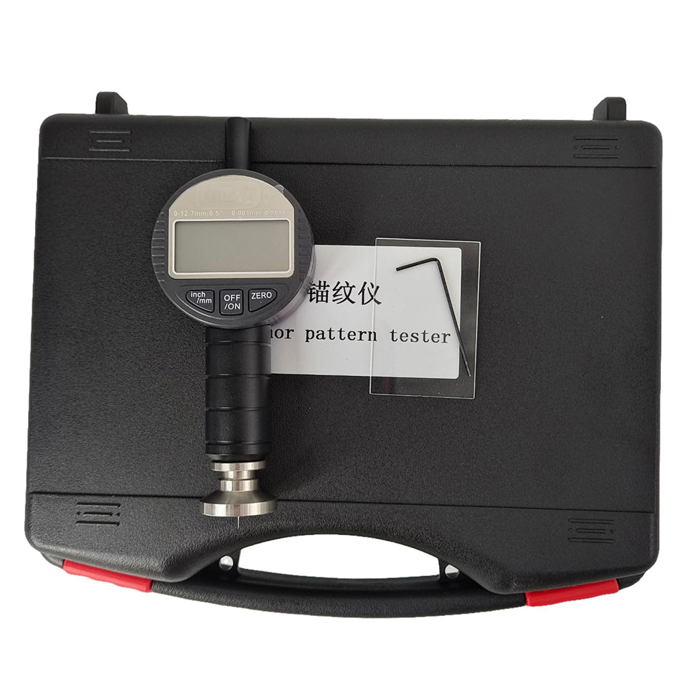 VTSYIQI Portable Anchor Pattern Tester Anchor Pattern Test Equipment with Measuring Range 0 to 2000μm Accuracy ±2μm Metric/Inch Two Units Switchable Digital Display for Shot and Sand Blasting Surface Profile