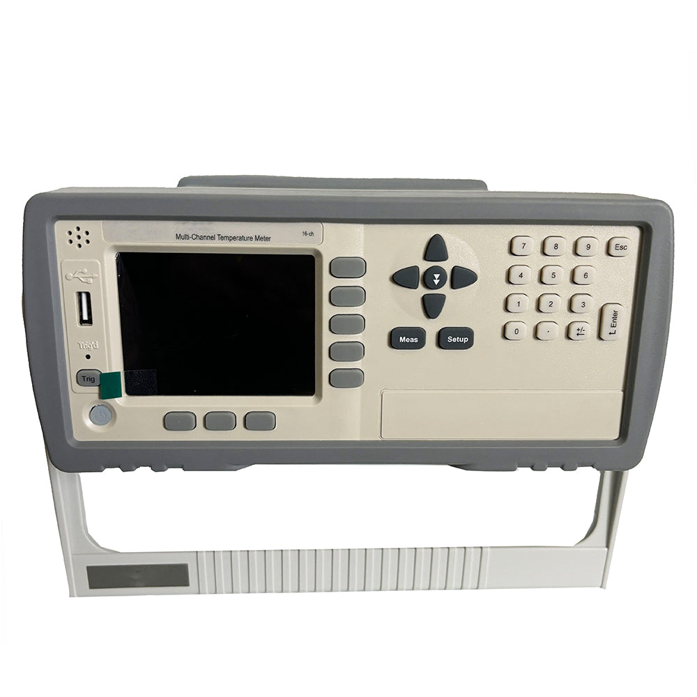 VTSYIQI 16 Channel Temperature Data Logger Digital 16 Channel Temperature Tester Data Logger Multi Channel Thermocouple Tester with TFT Screen Display -200℃ -1800℃ USB Port