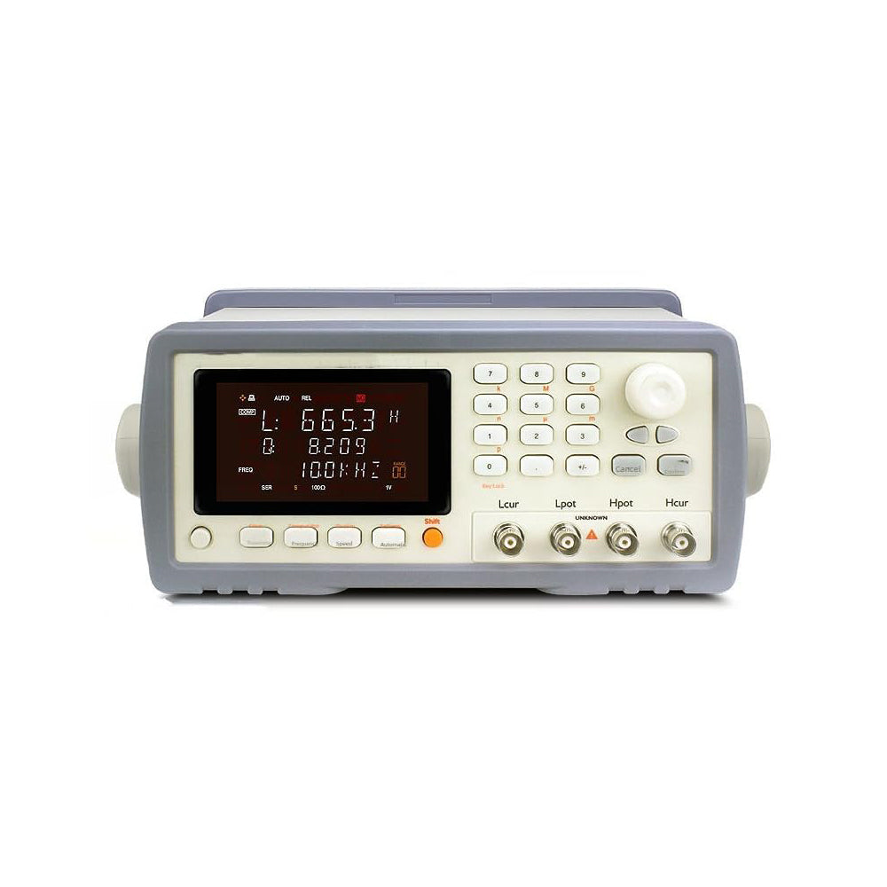 VTSYIQI Benchtop LCR Meter Inductance Capacitance Resistance Instrument with Accuracy 0.1% Frequency 100Hz 120Hz 1kHz 10kHz Parameters L,C,R,|Z|,D,Q,θ(deg),θ(rad) Interface RS232C and Handler