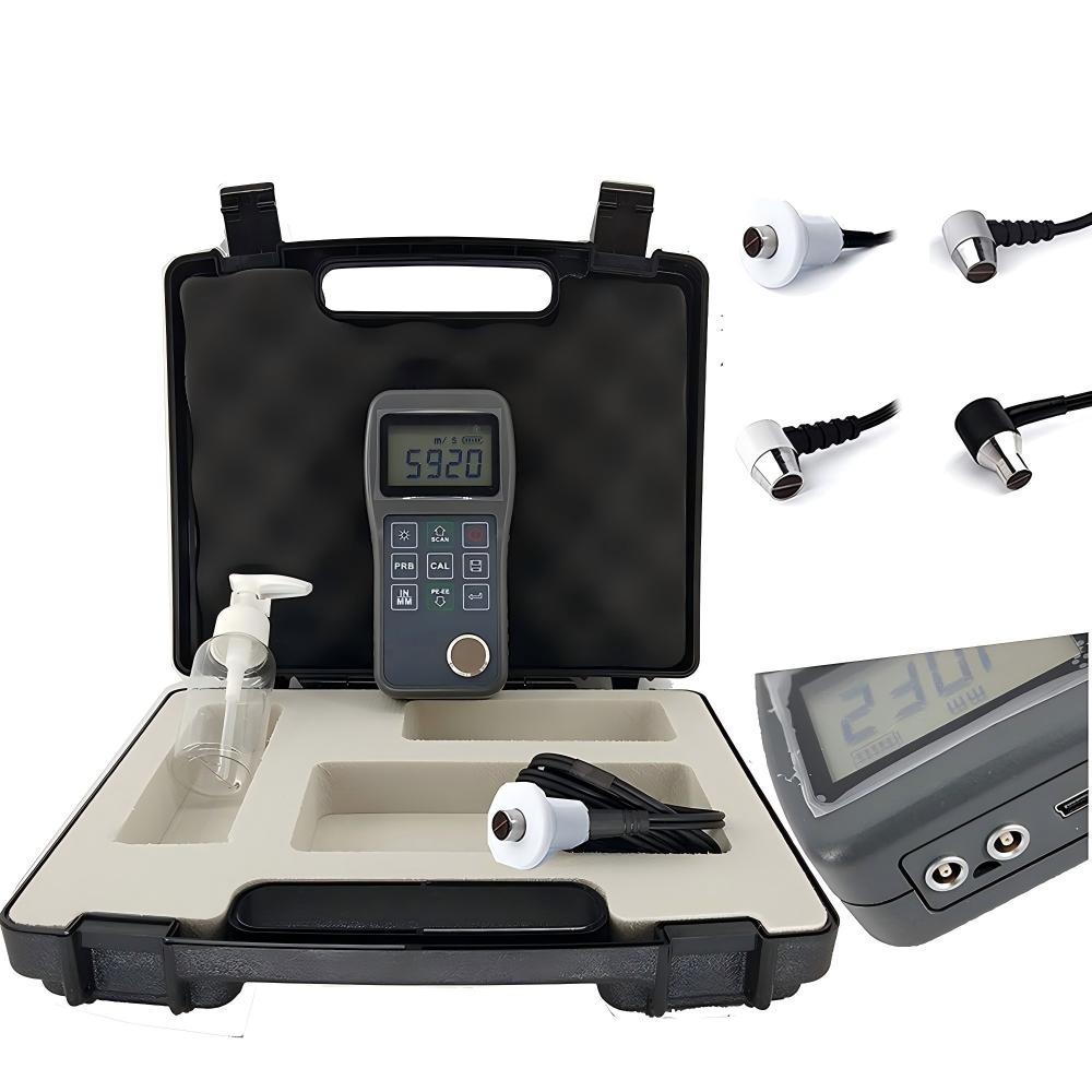 VTSYIQI Ultrasonic Thickness Gauge Meter with 0.65 to 600mm 0.025 to 23.62inch N05/90 N07 HT5 P5EE Probes