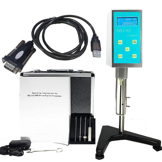 VTSYIQI Digital Rotary Viscometer 20 to 2000000 mPa.s Viscosity Meter Tester with 4 Rotors Digital Display Viscometer for Painting Adhesives Cosmetics and Grease