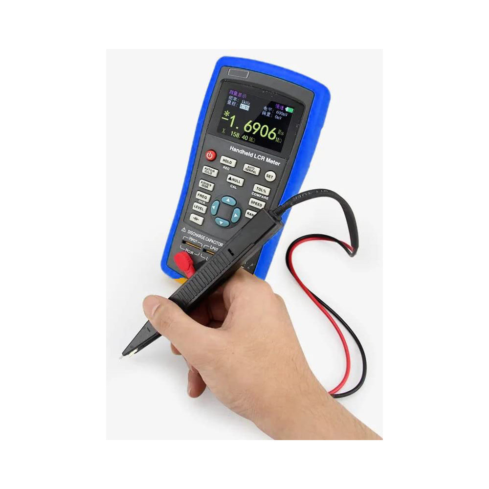 VTSYIQI Handheld LCR Meter Continuously Adjustable LCR Tester Digital Digital Capacitor Meter with Frequency 100Hz-100KHz Continuously Adjustable A Step of 1 Hz Accuracy 0.2% USB Interface RS232C