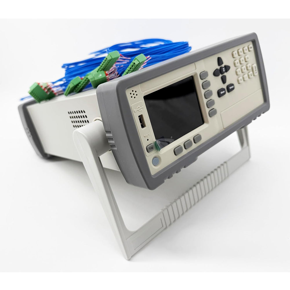 VTSYIQI 32 Channel Thermocouple Thermometer Data Logger Thirty-two Multi-Channel Temperature Tester with Range -200℃ To 1800℃ Cold Junction Compensation Thermocouple J/K/T/E/S/N/B/R USB RS232C Interface