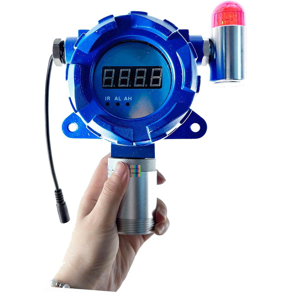 VTSYIQI O3 Gas Detector Ozone Gas Detector with Measuring Range 0-10ppm Resolution 0.01ppm Sound & Light Alarm 4-20mA and RS485 Output Infrared Remote Control Record Storage for Real-time Viewing Electrochemical Principle