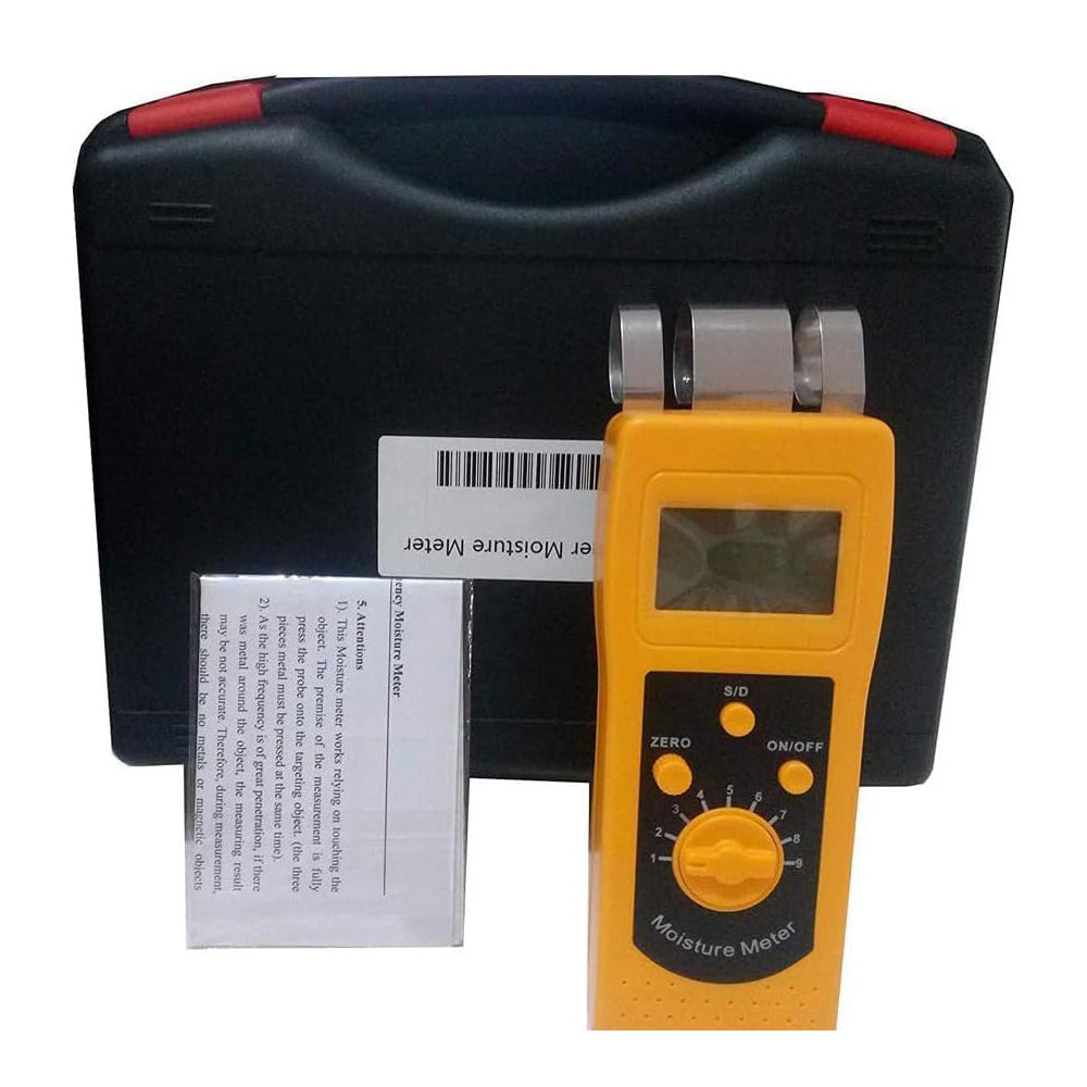 VTSYIQI Corrugated Cardboard Moisture Content Measurement for Corrugated and Porous Paper Products with Measuring Range 0-2%/0-99% Resolution 0.1/0.01 Digital LCD Backlit