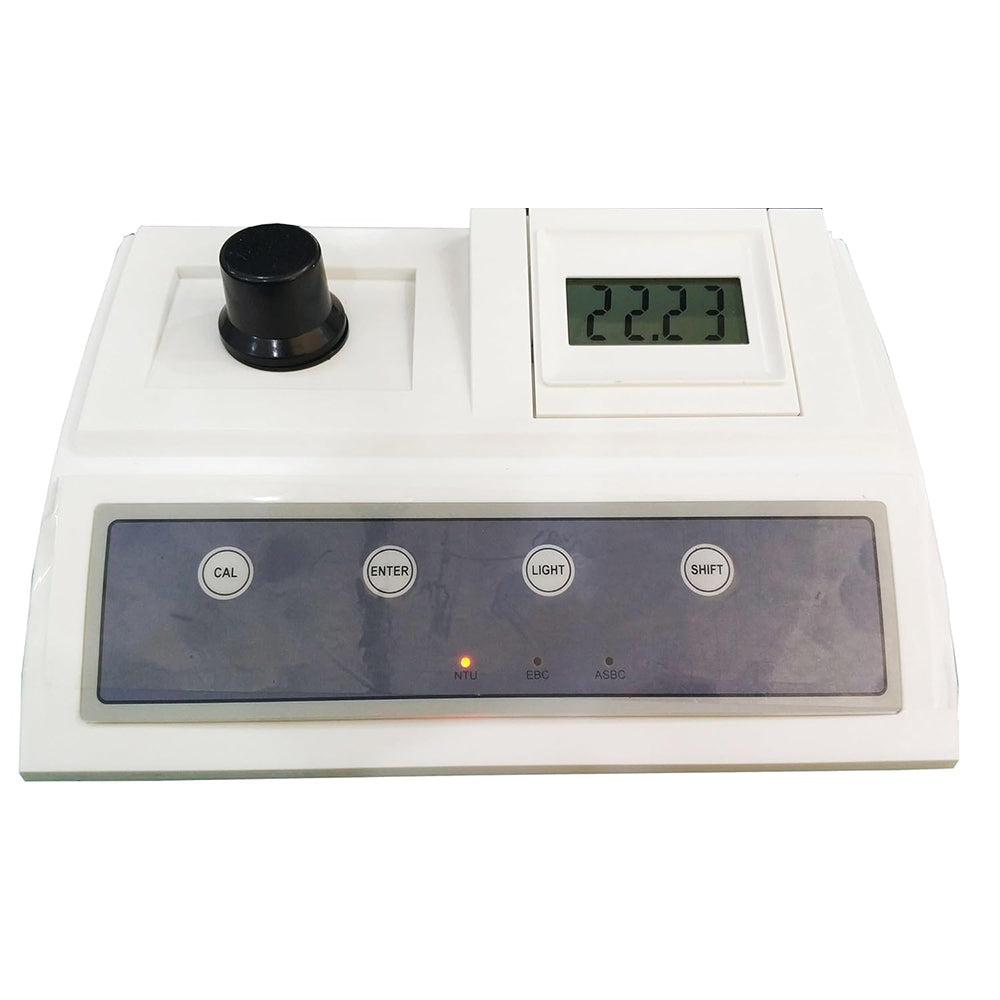 VTSYIQI Desktop Turbidity Meter Turbidity Measurement Instrument with Three Unit Conversion NTU EBC ASBC Formazine Standard Turbidity Solution Measurement Range 0 to 200 NTU Resolution 0.1NTU Repeatability≤2%