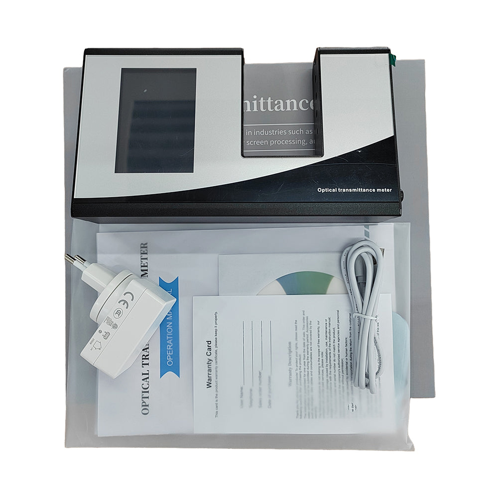 VTSYIQI Optical Transmittance Meter Film Light Transmission Meter with Illuminant UV Visible Light Infrared 940nm Infrared 1400nm Infrared Full Band SHGC and TSER Resolution 0.1% for Transparent Materials Glass Film Etc