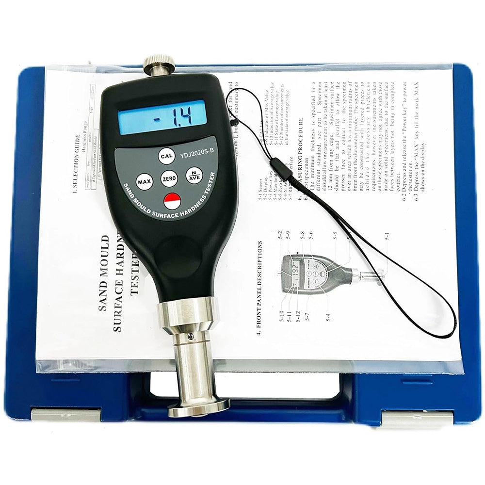 VTSYIQI Handheld Sand Mold Surface Hardness Tester B Type Sand Mould Surface Hardness Test with Load 980g Testing Range 10~90HB Accuracy ≤±1HB Resolution 0.1HB for Fine Coarse Sand Mould Surface Hardness Test