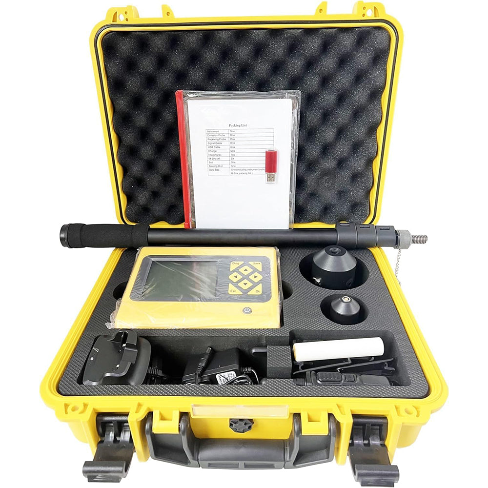 VTSYIQI Digital Concrete Floor Slab Thickness Gauge Concrete Floor Slab Thickness Detector with Data Storage Function Test Scope 40mm-800mm Permissible Error 40 ～ 600 mm ±1 mm 601～ 800 mm ±2 mm Can Save Test Date