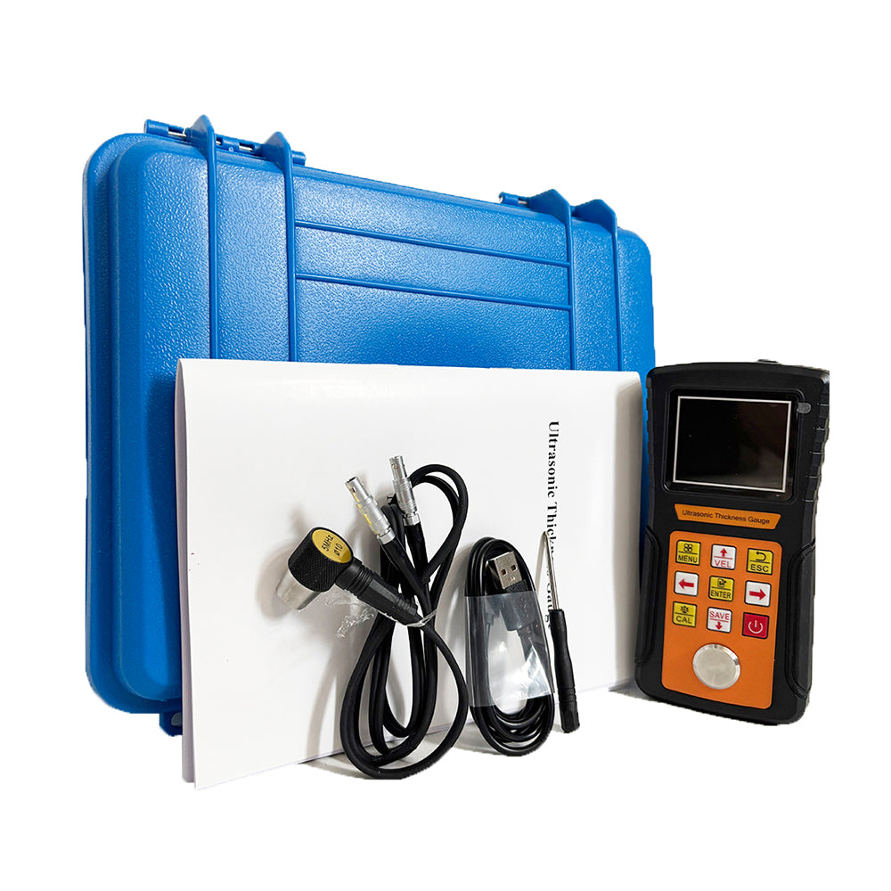 VTSYIQI Ultrasonic Thickness Meter NDT Ultrasonic Thickness Gauge with High Resolution 0.01mm Range 0.75mm to 600.0mm 0.03inch to 23.62inch Accuracy ±0.5% 40 Values Data Storage