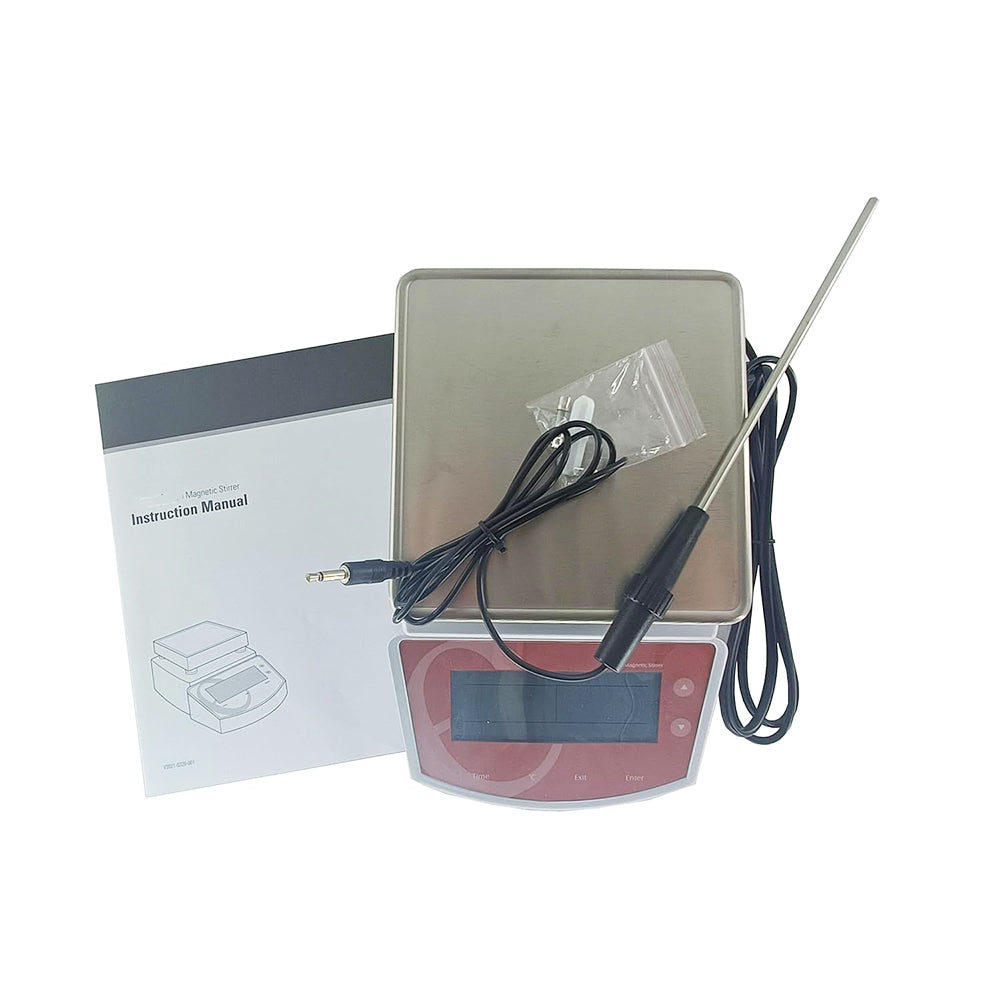 VTSYIQI Digital Hotplate Magnetic Stirrer Digital Laboratory Magnetic Stirrer with Temperature Range Room Temperature to 400°C Stirring Capacity 0~2000mL Time Range 0 to 999 Minutes Stirring Speed 0 to 1250rpm