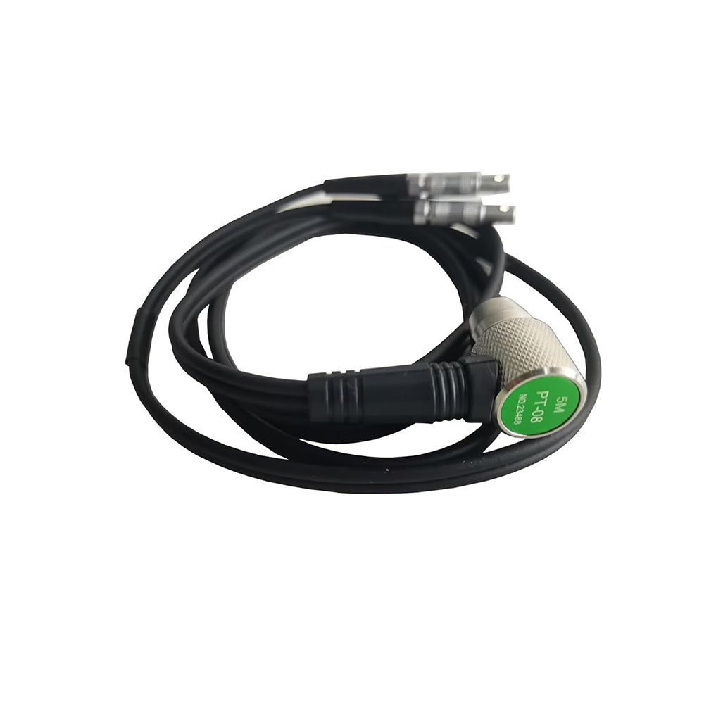 VTSYIQI Ultrasonic Thickness Gauge Probe Sensor PT-08 Transducer Suitable for UM Series Ultrasonic Thickness Gauge with 5MHz Frequency Measurement Range 1-100.0mm Crystal Diameter 8mm