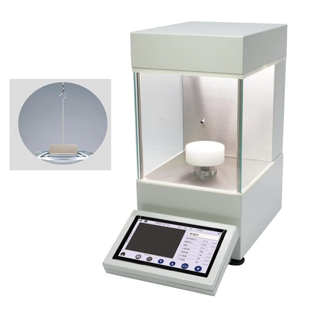 VTSYIQI Liquid Surface Tensionmeter Interfacial Tension Meter Testing Instrument with Pt Board Testing Range 0 to 1000mN/m Accuracy 0.01mN/m U Disk 7 Inch Touch Screen