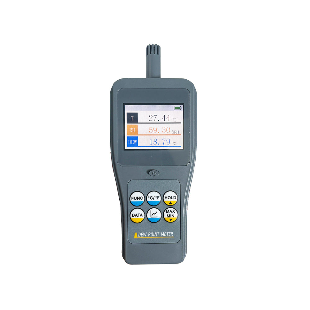 VTSYIQI Dew Point Meter Integrated High-Precision Dew Point Meter for Ambient Temperature,Dew Point Temperature,Wet Bulb Temperature,Relative Humidity,Absolute Humidity,PPMv Measurement with Color LCD Display