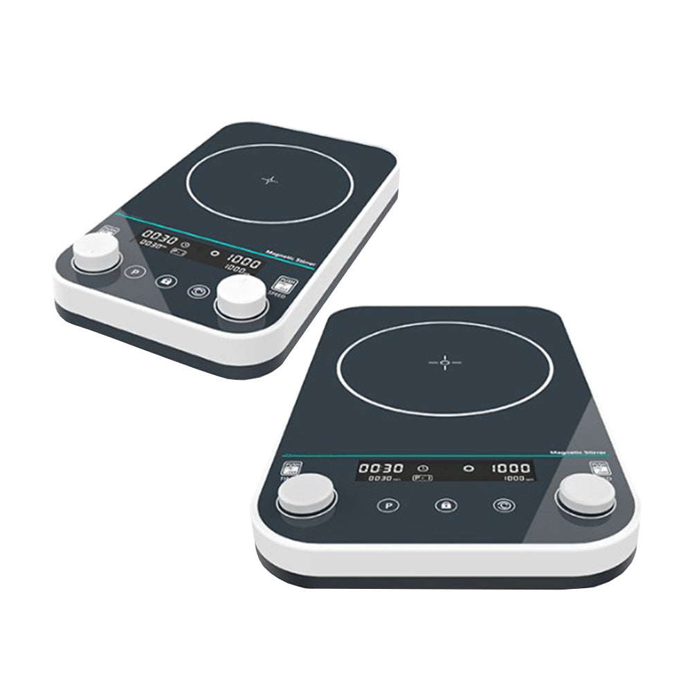 VTSYIQI Laboratory Magnetic Stirrers 2L Magnetic Stirrer with Speed Range 50-1500rpm Panel Material Tempered Glass Max Capacity 2L Rotation Direction Two-way One-key Lock Function Brushless Motor