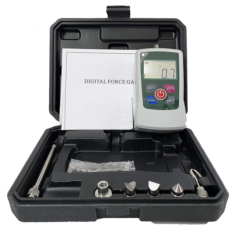 Faravahar Brosche Digitales Kraftmessgerät 100N Push-Pull Dynamometer Mit Koffer – 4 Einheiten N/lb/kg/oz Faravahar Brosche Digitales Kraftmessgerät 100N Push-Pull Dynamometer Mit Koffer – 4 Einheiten N/lb/kg/oz