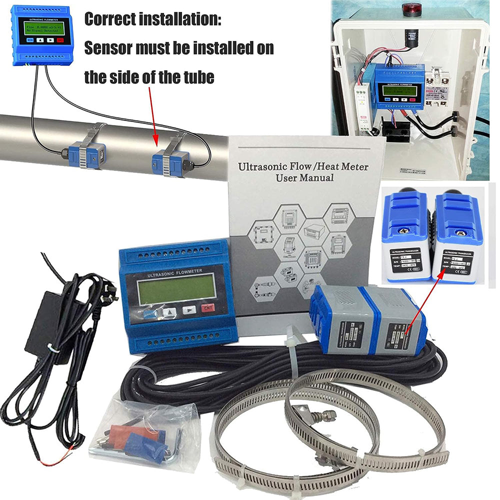 VTSYIQI Digital Ultrasonic Flowmeters With DN50mm-DN700mm Transducer 1.97-27.56in For Flow Testing