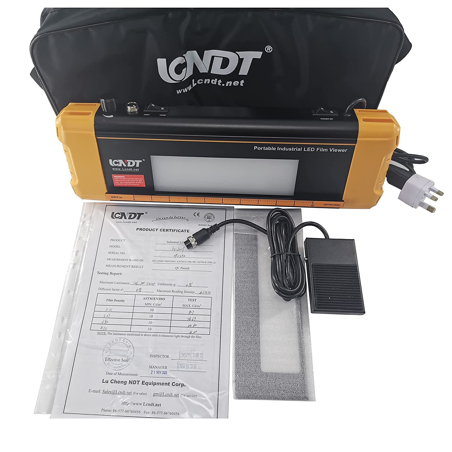 VTSYIQI Industrial LED Film Viewer X-ray Film Viewing Machine NDT Instrument with Max Luminance 103,000Cd/M2 Uniformity 0.95 Rugged Aluminum Frame