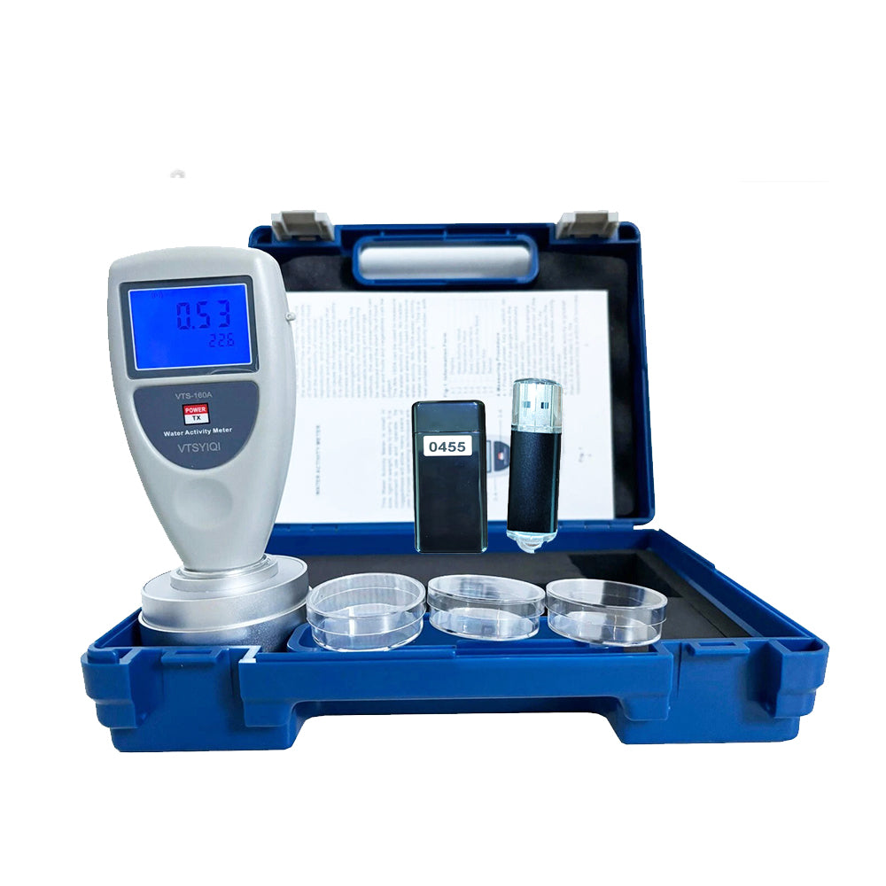VTSYIQI Water Activity Meter Monitor Analyzer with Bluetooth Data Adapter and Software Accuracy 0.02aw Range 0 to 1.0aw for Grain Fruits Vegetables Breads Biscuits Cakes Puffed Food